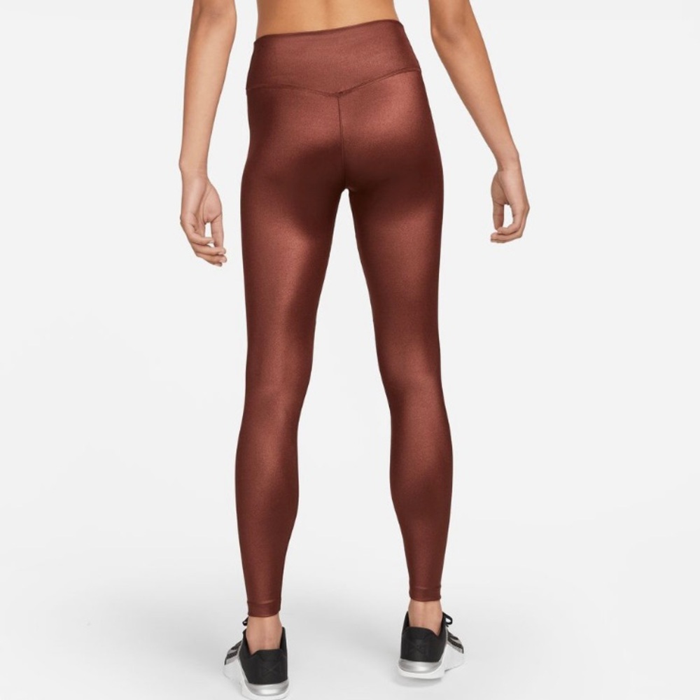 NWT NIKE ONE Bronze Eclipse Leggings - Picture 2 of 3